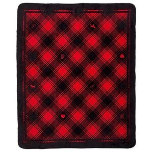 PINK Victoria's Secret Red and Black Plaid Blanket